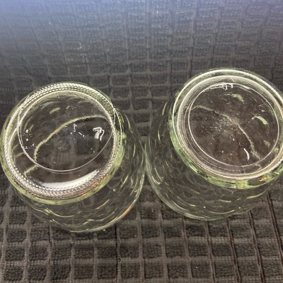 Vtg ANCHOR HOCKING Interior Design Thumbprint 8oz Jelly Glass.VGC Set of 2 - Picture 2 of 5